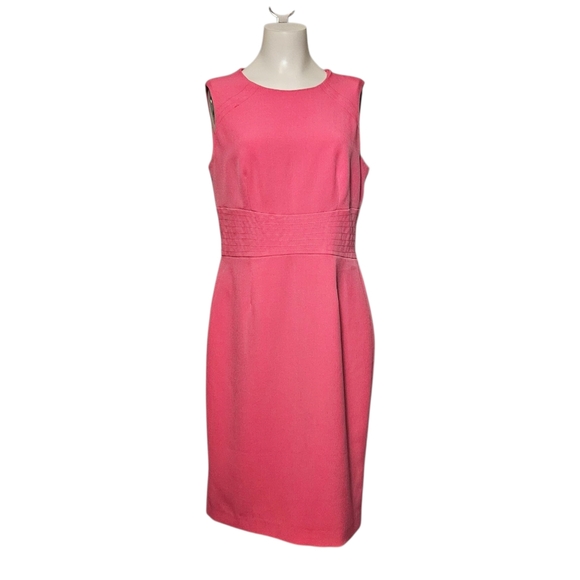 Kasper Dress Pink Sleeveless Sheath Curvy Silhouette Knee Length Lined sz 6 - Picture 1 of 13
